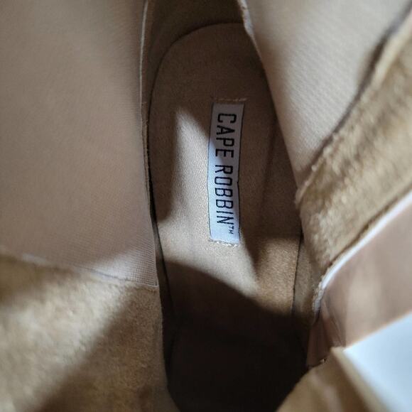 Cape Robbin Garnet Nude Heeled Booties with buckles and Snakeskin look S… - Picture 10 of 14